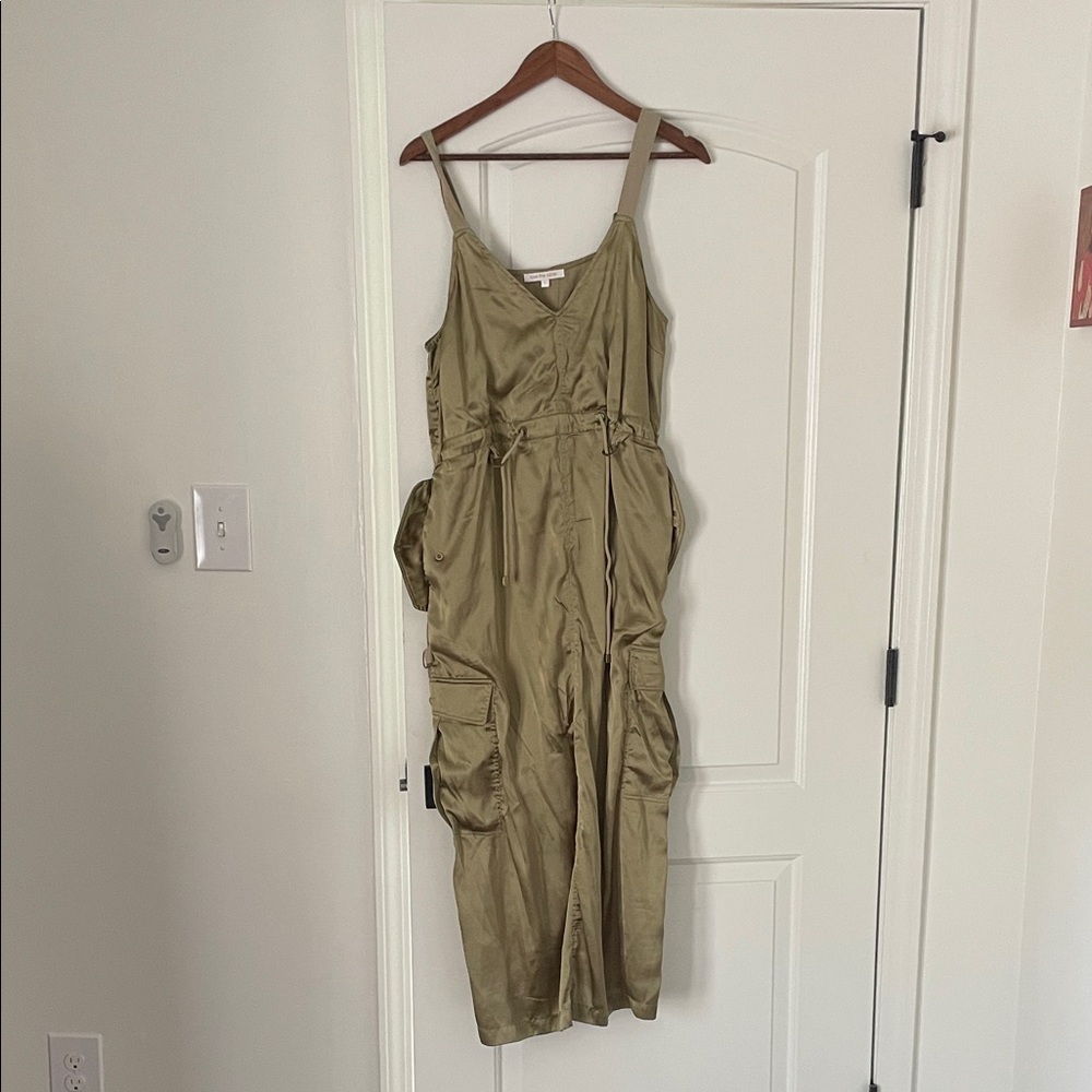 Olive Green Dress with Pockets